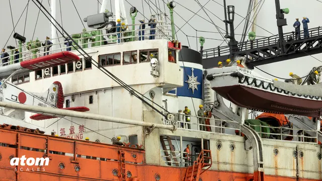 Antarctica Observation Ship Sōya 1/250 by SQ Model Maker (photo: Atom Scales)