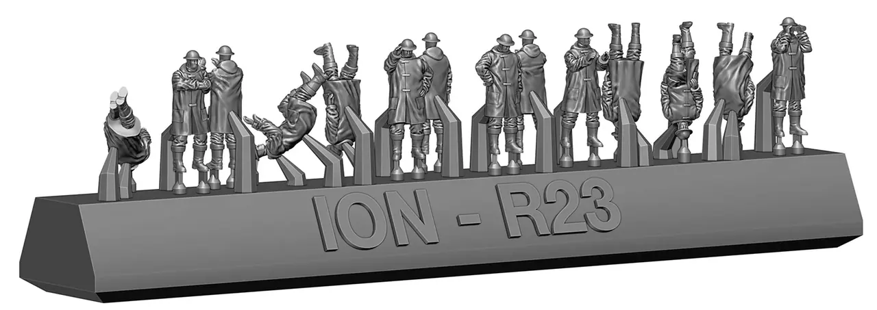 ION Model Royal Navy Rough Weather 1:350 scale precision 3D-printed resin crew figures in authentic heavy-weather underway poses for warship dioramas
